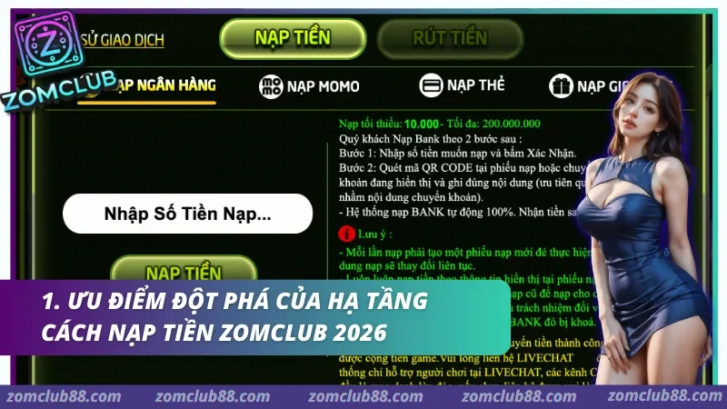 Hướng dẫn nạp tiền ZomClub và kiểm tra thông tin giao dịch trước khi chuyển tiền