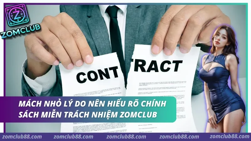 Quy định miễn trừ trách nhiệm ZomClub đối với hành vi gian lận hoặc vi phạm điều khoản